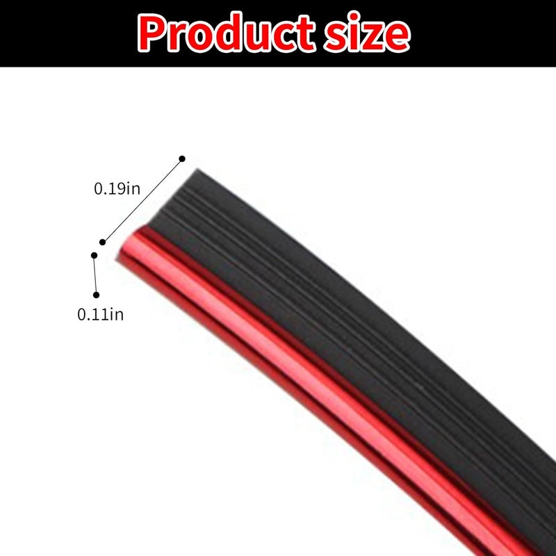 Jitrendo 33 Ft Car Interior Moulding Trim Strips Universal Auto Gap Fillers Including Installing Tool Car Electroplating Decoration Styling Door Dashboard Flexible Strip (Red) - Image 2